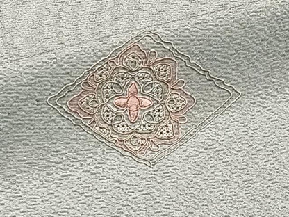 平和屋着物▽中国三大刺繍　スワトウ刺繍　訪問着　単衣　総刺繍　花菱文　やまと誂製　正絹　逸品　CAAT6631xi