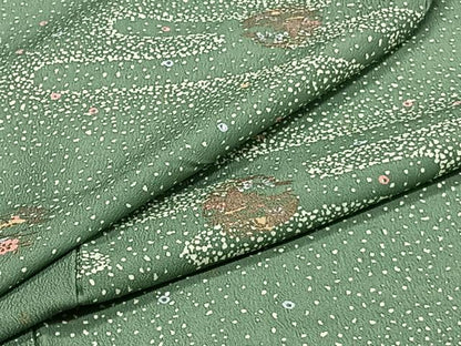 平和屋着物▽小紋 単衣 エ霞草花文 金彩 洗える着物 CAAT6638xi
