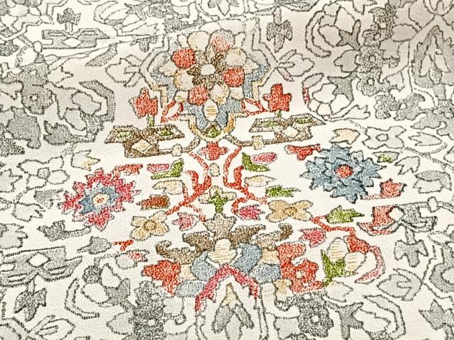 平和屋着物▽訪問着 単衣 草花文 正絹 逸品 CAAT6643xi