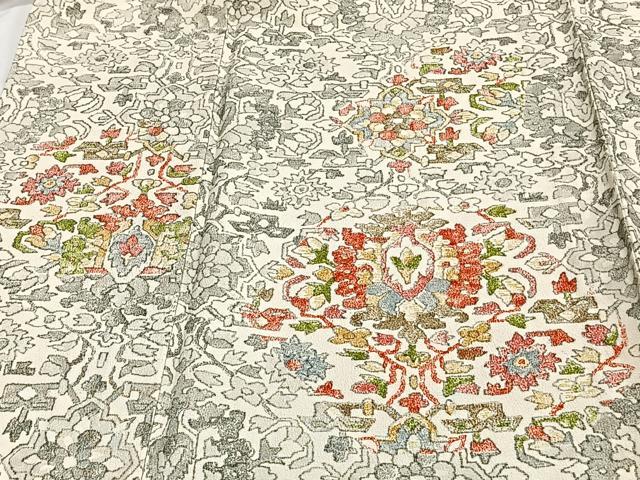平和屋着物▽訪問着 単衣 草花文 正絹 逸品 CAAT6643xi