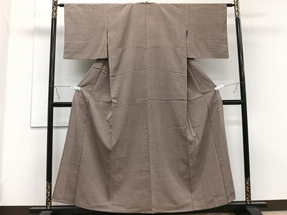 平和屋着物▽本塩沢 単衣 蚊絣 正絹 逸品 CAAT6644xi
