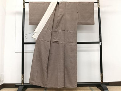 平和屋着物▽本塩沢 単衣 蚊絣 正絹 逸品 CAAT6644xi