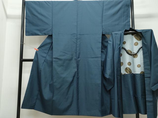 平和屋着物●男性 紬 アンサンブル 100亀甲 正絹 逸品 CAAT6824vf