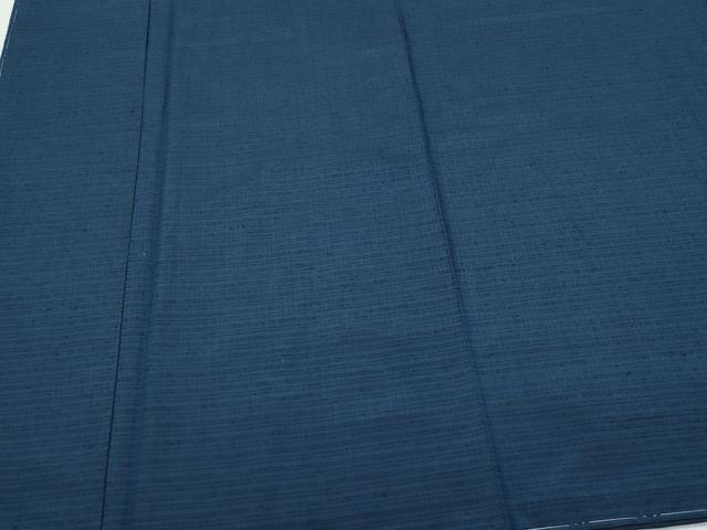 平和屋着物●男性　生つむぎ　アンサンブル　濃紺色　証紙付き　正絹　逸品　未使用　CAAT6825vf