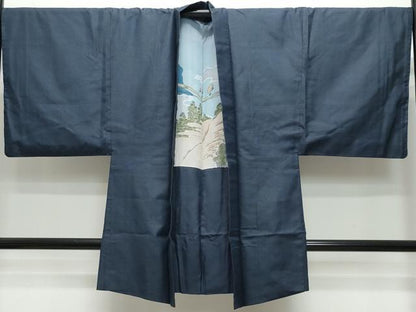 平和屋着物●男性 紬 アンサンブル 100亀甲 正絹 逸品 CAAT6828vf