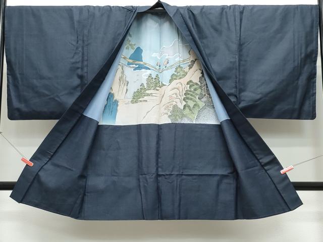 平和屋着物●男性 紬 アンサンブル 100亀甲 正絹 逸品 CAAT6828vf