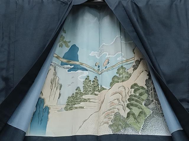 平和屋着物●男性 紬 アンサンブル 100亀甲 正絹 逸品 CAAT6828vf