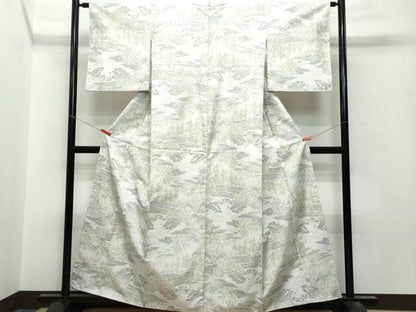 平和屋着物●上質な紬 人物風景草木文 正絹 逸品 CAAT6830vf