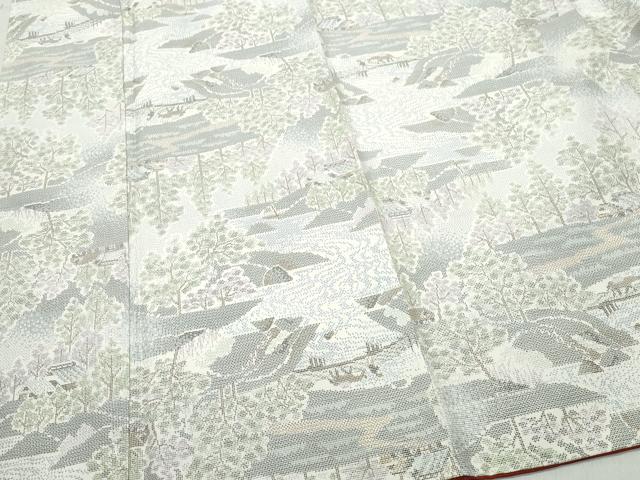平和屋着物●上質な紬 人物風景草木文 正絹 逸品 CAAT6830vf
