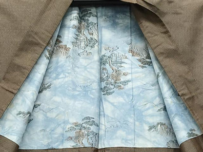 平和屋着物●男性 本場大島紬 アンサンブル 亀甲柄 正絹 逸品 CAAT6894vf