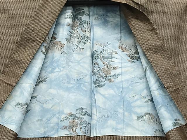 平和屋着物●男性 本場大島紬 アンサンブル 亀甲柄 正絹 逸品 CAAT6894vf