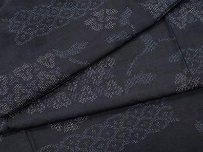 平和屋着物●結城紬 100亀甲 毘沙門亀甲花文 正絹 逸品 CAAT6900vf