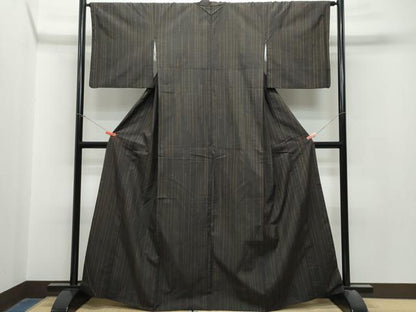 平和屋着物●上質な紬 霞文 正絹 逸品 CAAT6909vf