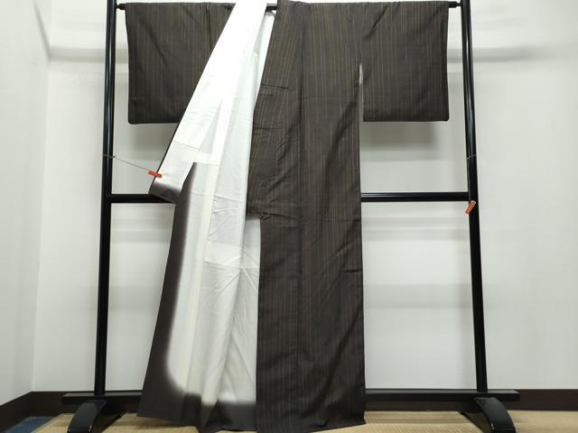 平和屋着物●上質な紬 霞文 正絹 逸品 CAAT6909vf
