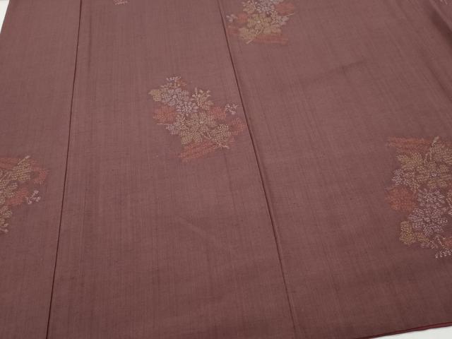 平和屋着物●結城紬 100亀甲 吉祥花文 正絹 逸品 CAAT6916vf