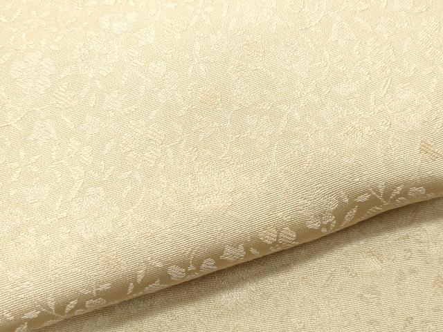 平和屋着物●中井淳夫 色無地 草花地紋 雄黄色 正絹 逸品 CAAT6936vf