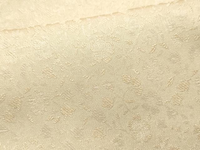 平和屋着物●中井淳夫 色無地 草花地紋 雄黄色 正絹 逸品 CAAT6936vf