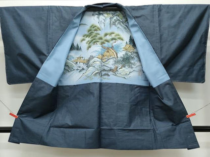 平和屋着物●男性　本場大島紬　アンサンブル　100亀甲　総詰め　正絹　逸品　未使用　CAAT6958vf
