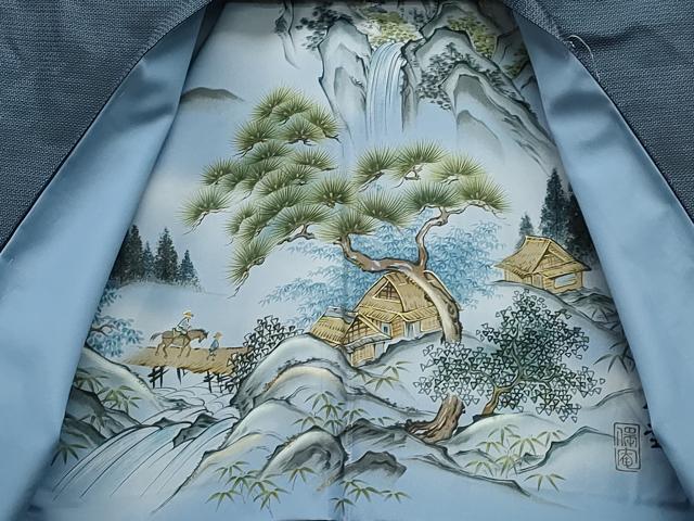平和屋着物●男性　本場大島紬　アンサンブル　100亀甲　総詰め　正絹　逸品　未使用　CAAT6958vf
