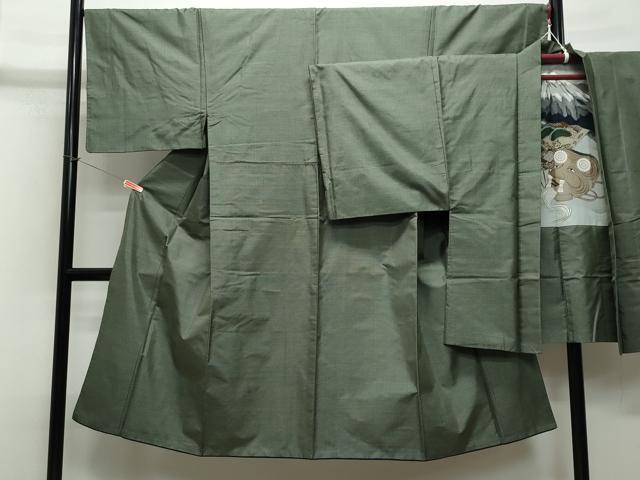 平和屋着物●男性 本場大島紬 アンサンブル 80亀甲 総詰め 正絹 逸品 CAAT6960vf