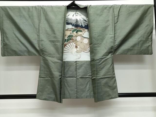 平和屋着物●男性 本場大島紬 アンサンブル 80亀甲 総詰め 正絹 逸品 CAAT6960vf