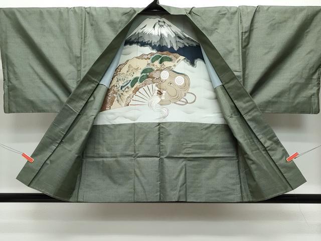 平和屋着物●男性 本場大島紬 アンサンブル 80亀甲 総詰め 正絹 逸品 CAAT6960vf