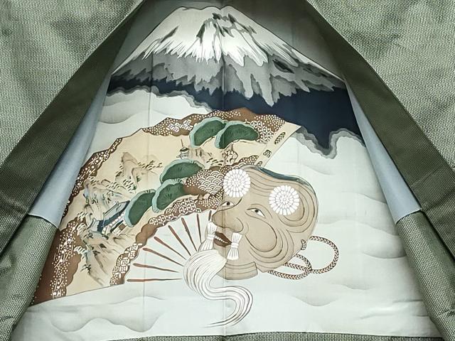 平和屋着物●男性 本場大島紬 アンサンブル 80亀甲 総詰め 正絹 逸品 CAAT6960vf