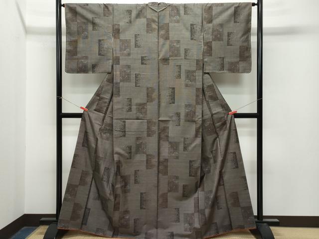 平和屋着物●本場大島紬 9マルキ 吉祥草花文 正絹 逸品 未使用 CAAT6975vf