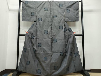 平和屋着物●本場大島紬　7マルキ　吉祥文　正絹　逸品　CAAT6989vf