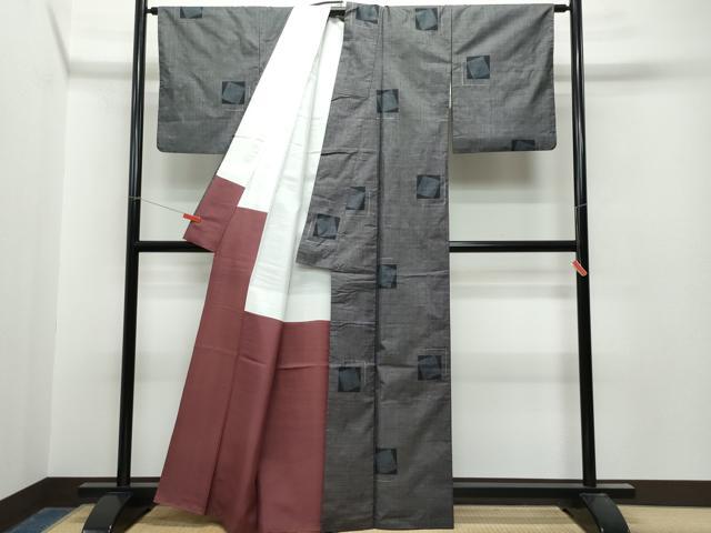平和屋着物●本場大島紬　7マルキ　吉祥文　正絹　逸品　CAAT6989vf