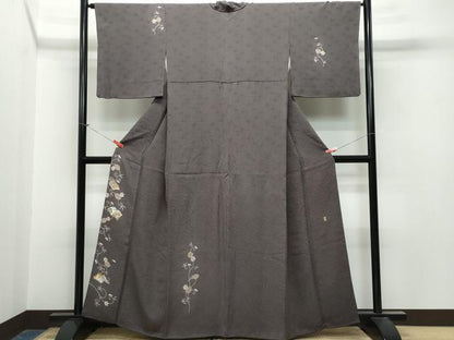 平和屋着物●訪問着　作家物　冊子花唐草文　正絹　逸品　CAAT6994vf