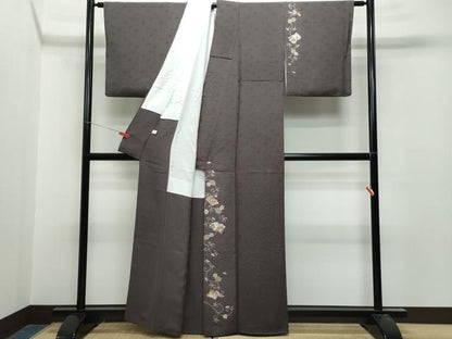 平和屋着物●訪問着　作家物　冊子花唐草文　正絹　逸品　CAAT6994vf