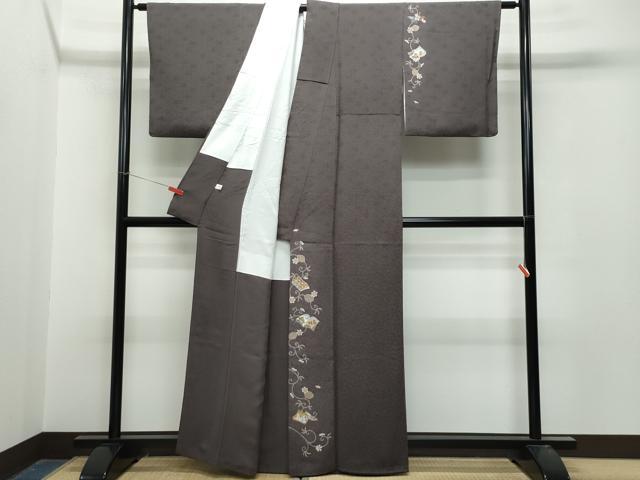 平和屋着物●訪問着　作家物　冊子花唐草文　正絹　逸品　CAAT6994vf