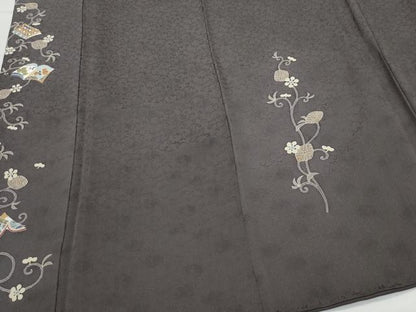 平和屋着物●訪問着　作家物　冊子花唐草文　正絹　逸品　CAAT6994vf