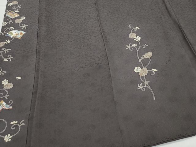 平和屋着物●訪問着　作家物　冊子花唐草文　正絹　逸品　CAAT6994vf