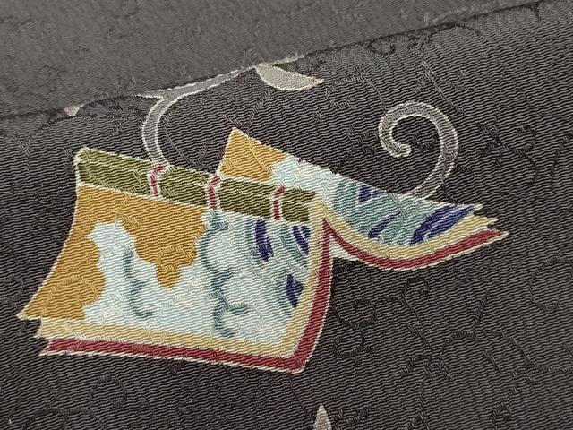 平和屋着物●訪問着　作家物　冊子花唐草文　正絹　逸品　CAAT6994vf