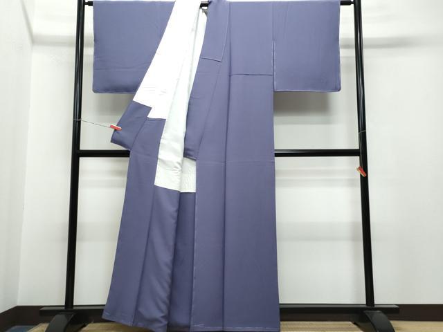 平和屋着物●本草木染作家 瑞宝 色無地 濃鼠色 正絹 逸品 未使用 CAAT6997vf