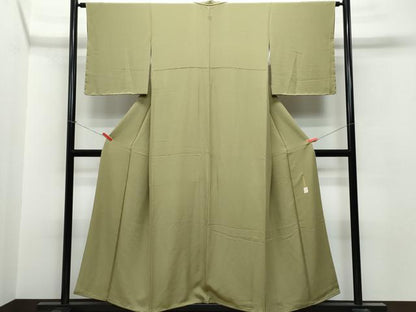 平和屋着物●上質な色無地 作家物 本茶四度染 利休茶色 正絹 逸品 CAAT6998vf