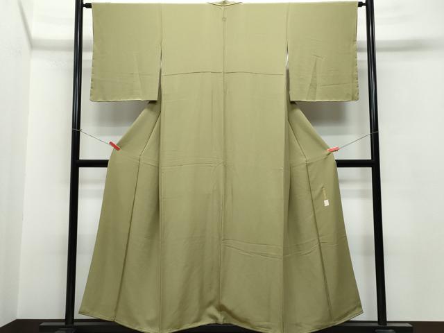 平和屋着物●上質な色無地 作家物 本茶四度染 利休茶色 正絹 逸品 CAAT6998vf