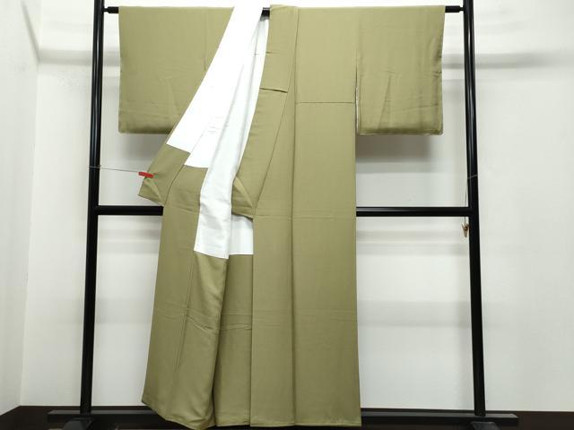 平和屋着物●上質な色無地 作家物 本茶四度染 利休茶色 正絹 逸品 CAAT6998vf