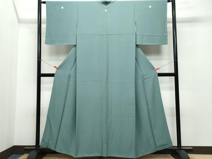 平和屋着物●上質な色無地 錆鉄御納戸色 正絹 逸品 CAAT6999vf