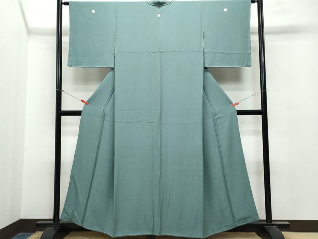 平和屋着物●上質な色無地 錆鉄御納戸色 正絹 逸品 CAAT6999vf