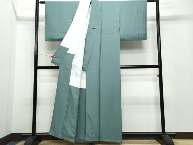 平和屋着物●上質な色無地 錆鉄御納戸色 正絹 逸品 CAAT6999vf