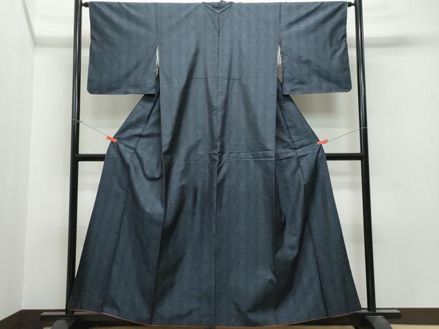 平和屋着物●本場大島紬 麻の葉文様 正絹 逸品 CAAT7015vf