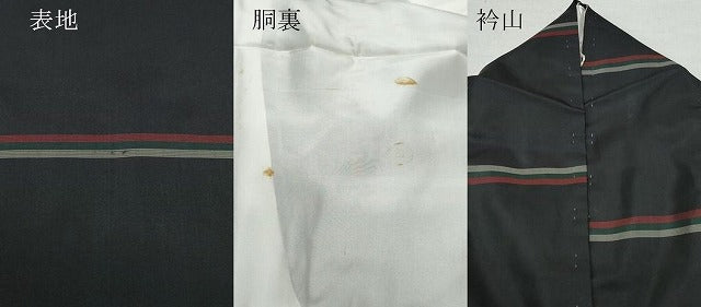 平和屋着物●本場縞大島紬　横段文　正絹　逸品　CAAT7017vf