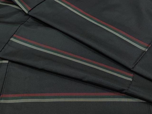 平和屋着物●本場縞大島紬　横段文　正絹　逸品　CAAT7017vf
