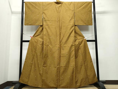 平和屋着物●上質な紬 絣文様 やまと誂製 正絹 逸品 CAAT7027vf