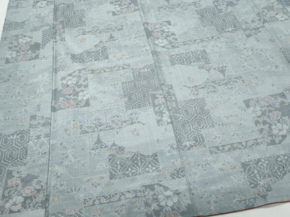 平和屋着物●上質な紬 吉祥草花文 正絹 逸品 CAAT7030vf