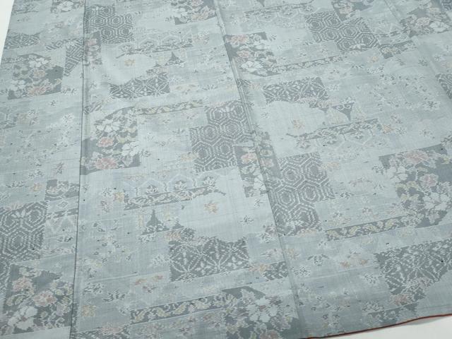 平和屋着物●上質な紬 吉祥草花文 正絹 逸品 CAAT7030vf