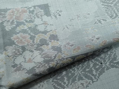平和屋着物●上質な紬 吉祥草花文 正絹 逸品 CAAT7030vf